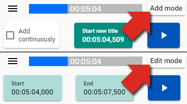 subtitle editor modes